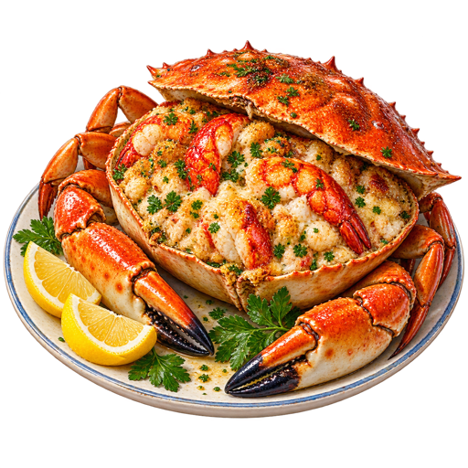 Crab Stuffed with Crayfish sticker illustration