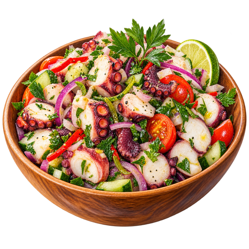Octopus Salad sticker illustration