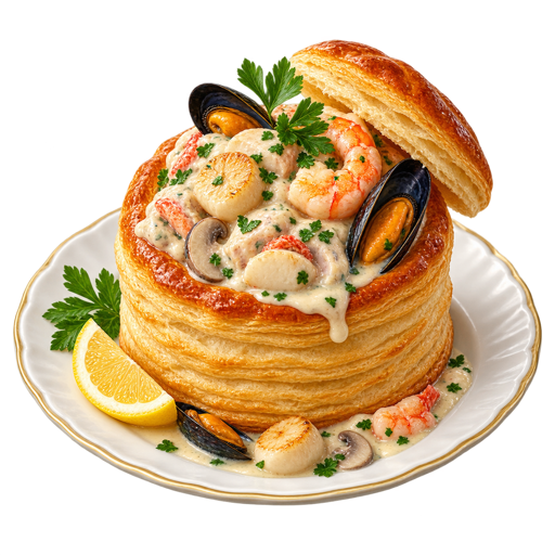 Vol-au-vent des Fruits de Mer sticker illustration