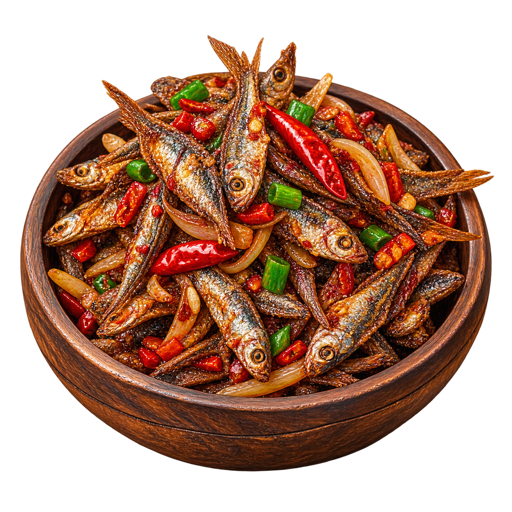 Dried Small Fish sticker illustration