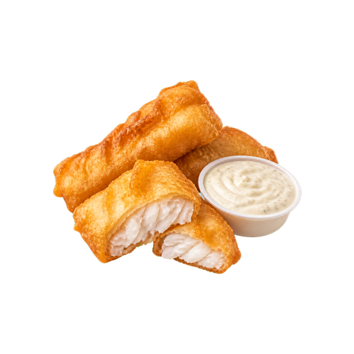 Battered Fish Chunks sticker illustration