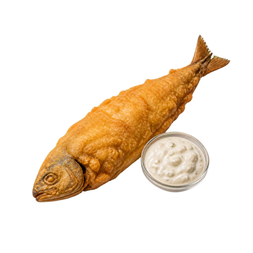 Fried Fish sticker illustration