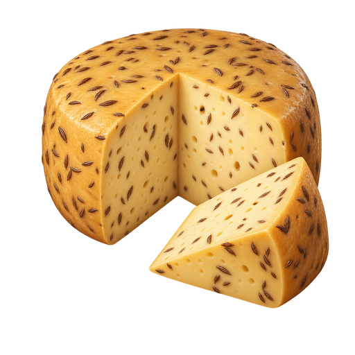 Nøkkelost (Caraway Cheese) sticker illustration