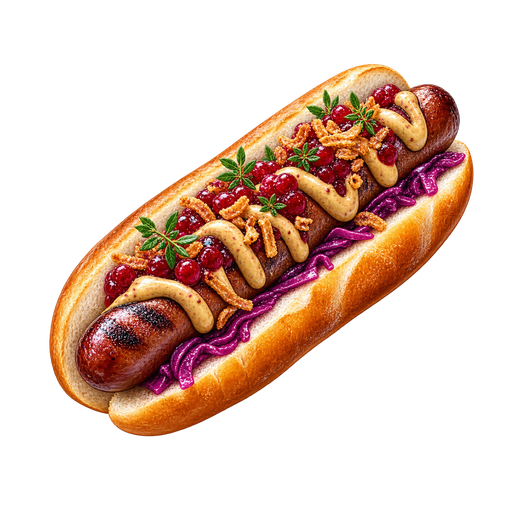 Norwegian Reindeer Hot Dog sticker illustration