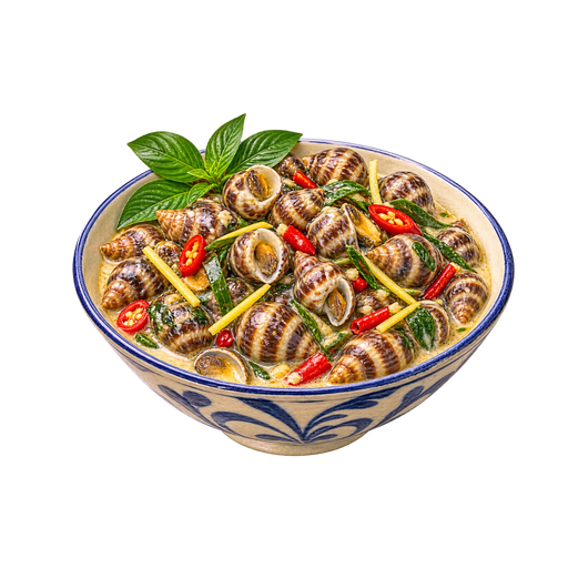 Ốc len xào dừa (Sea Snails in Coconut Milk) sticker illustration
