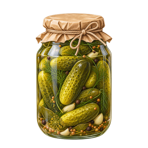 Pickled Gherkins sticker illustration