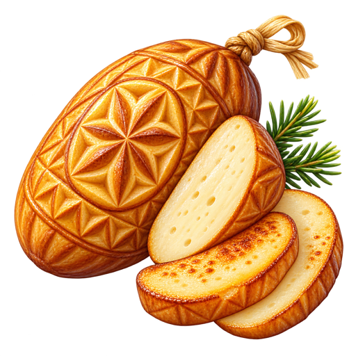 Oštiepok sticker illustration
