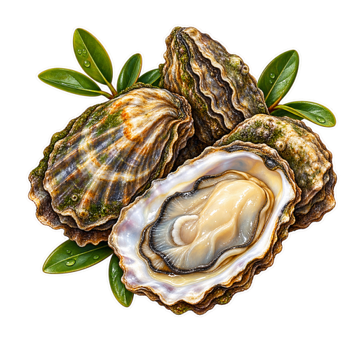 Bijagós Oysters sticker illustration
