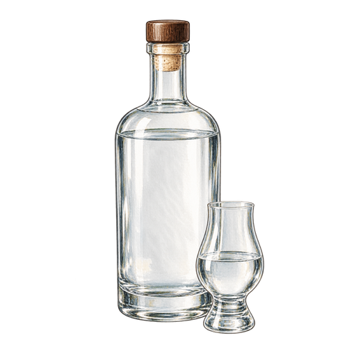 Overproof White Rum sticker illustration