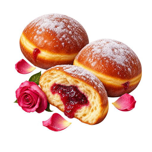 Pączki sticker illustration