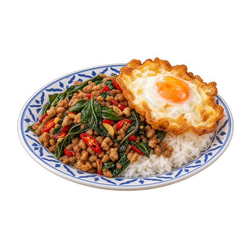 Pad Krapow Moo Sap sticker illustration