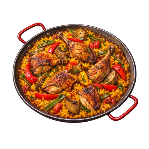 Guineafowl Paella sticker illustration