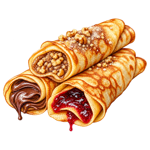 Filled Pancakes sticker illustration