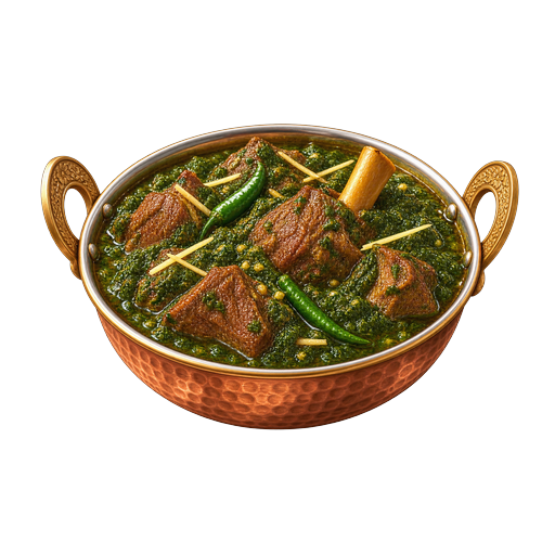 Palak Gosht sticker illustration