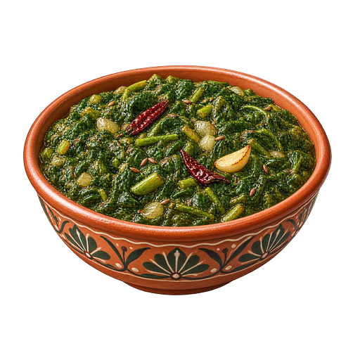 Palli (Chickpea-Leaf Saag) sticker illustration
