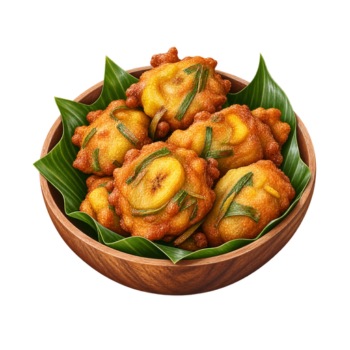 Pandanus and Banana Fritters sticker illustration