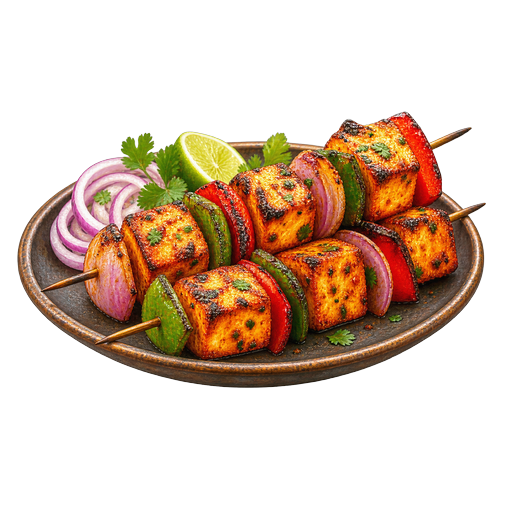 Paneer tikka sticker illustration
