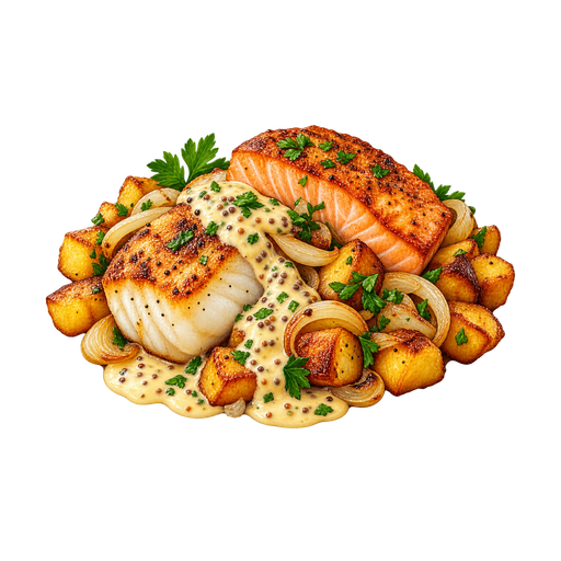 Pannfisch sticker illustration