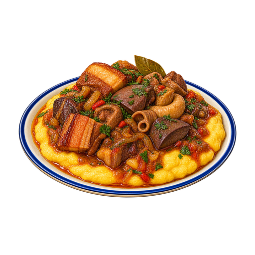 Maize Porridge with Pork sticker illustration