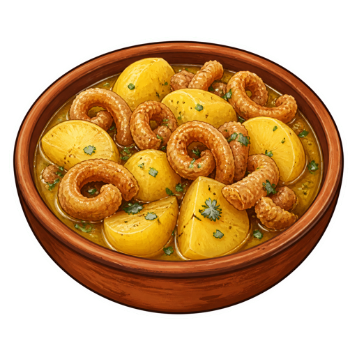Papas con Cuero sticker illustration