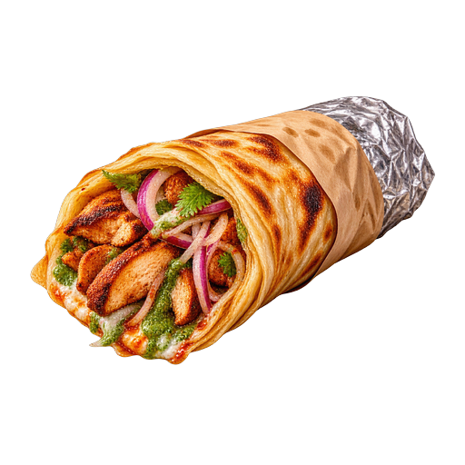 Paratha Roll sticker illustration