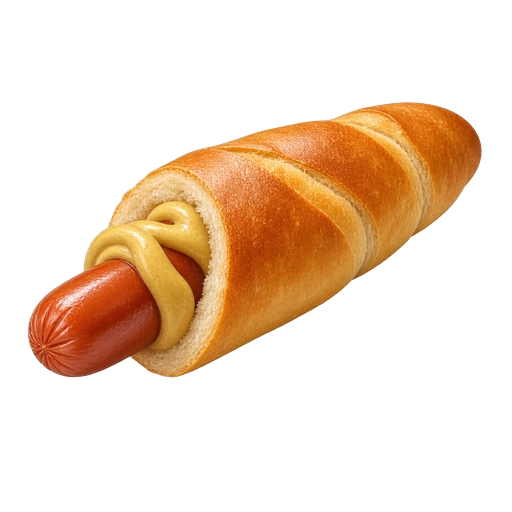 Párek v rohlíku (Czech hot dog) sticker illustration