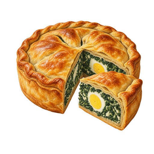 Easter Chard Pie sticker illustration