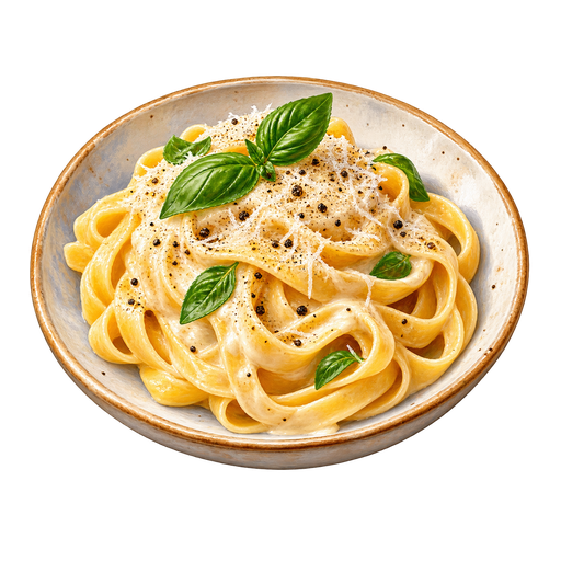 Pasta al mascarpone sticker illustration