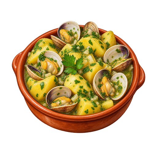 Potatoes in Green Sauce sticker illustration