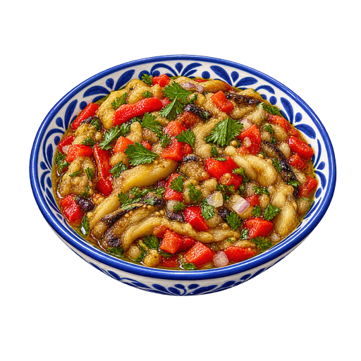 Patlıcan salatası sticker illustration