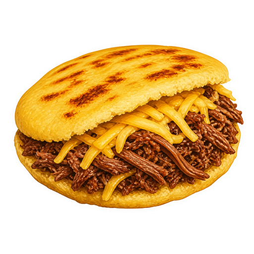 Arepa Pelúa sticker illustration