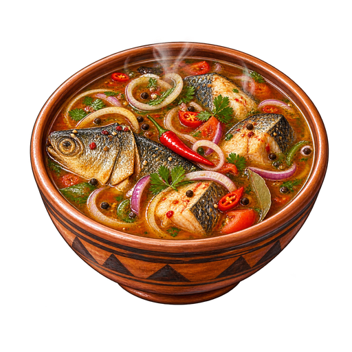 Gambian Pepper Soup sticker illustration