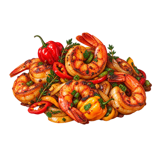 Pepper Shrimp sticker illustration