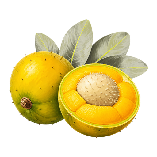 Pequi sticker illustration