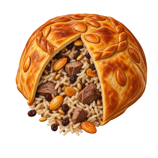 Perde pilavı sticker illustration