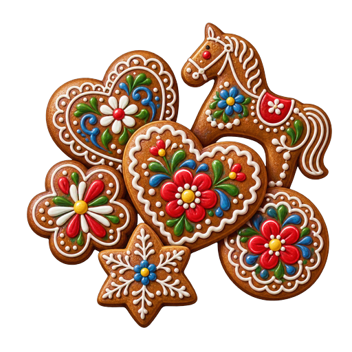 Czech Gingerbread Cookies sticker illustration