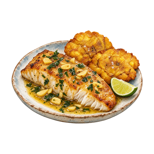 Pescado al Ajillo sticker illustration