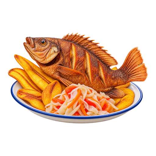 Yojoa Fried Fish sticker illustration