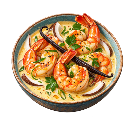 Crevettes à la Vanille et Coco sticker illustration