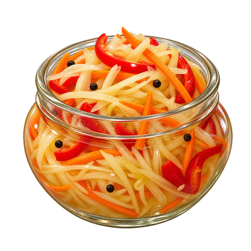 Pickled Papaya sticker illustration