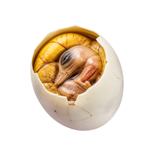 Fertilized Duck Egg sticker illustration