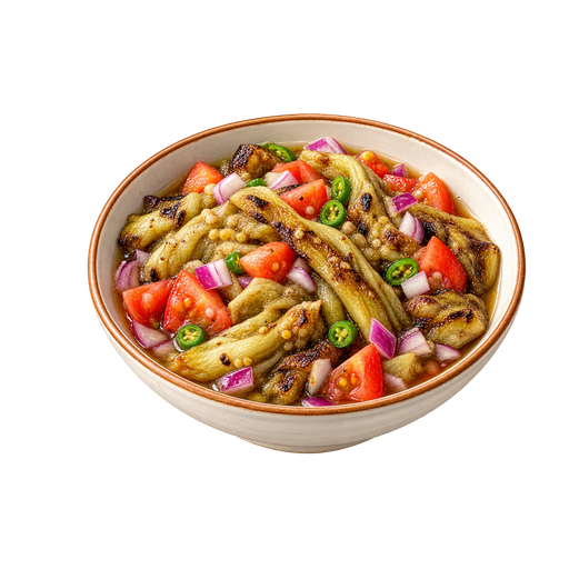 Grilled Eggplant Salad sticker illustration
