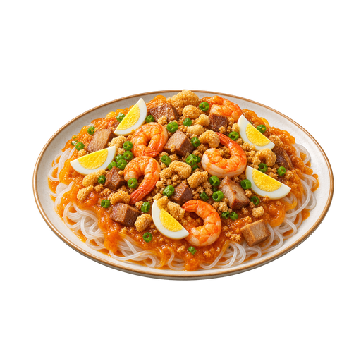 Rice Noodles with Shrimp Sauce sticker illustration