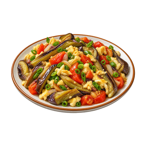 Eggplant Scramble sticker illustration