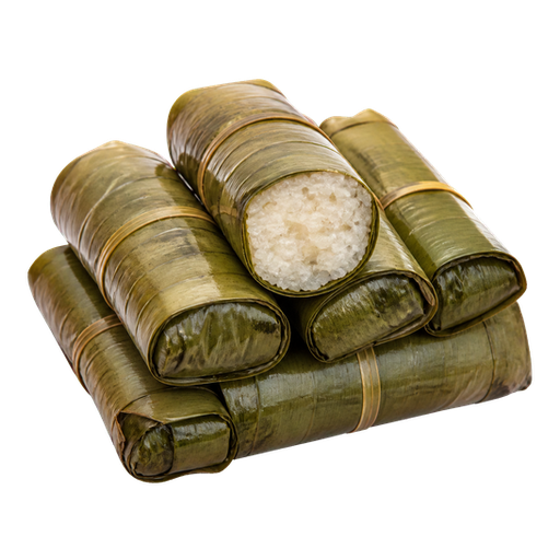 Steamed Rice in Leaves sticker illustration