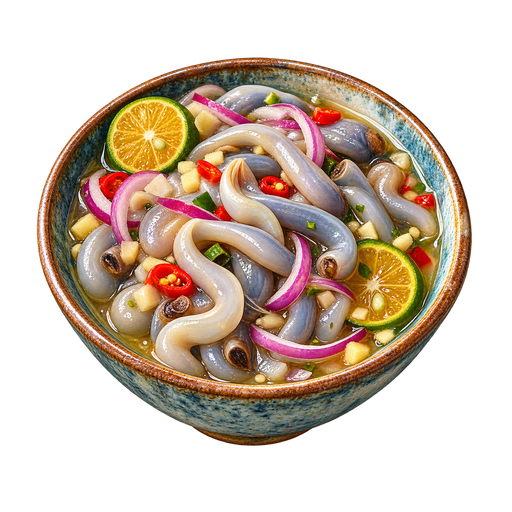Woodworm Ceviche sticker illustration