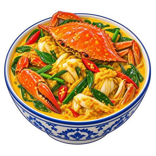 Phuket-Style Crab Curry sticker illustration