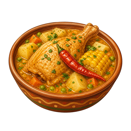 Picante de Pollo sticker illustration