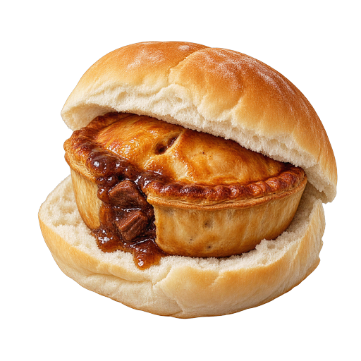 Pie barm sticker illustration