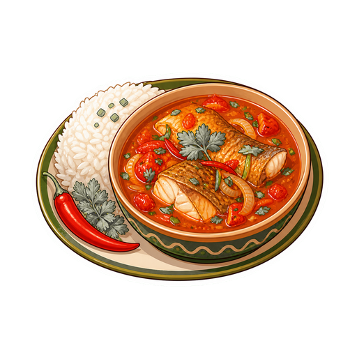 Guyanais Pimentade sticker illustration